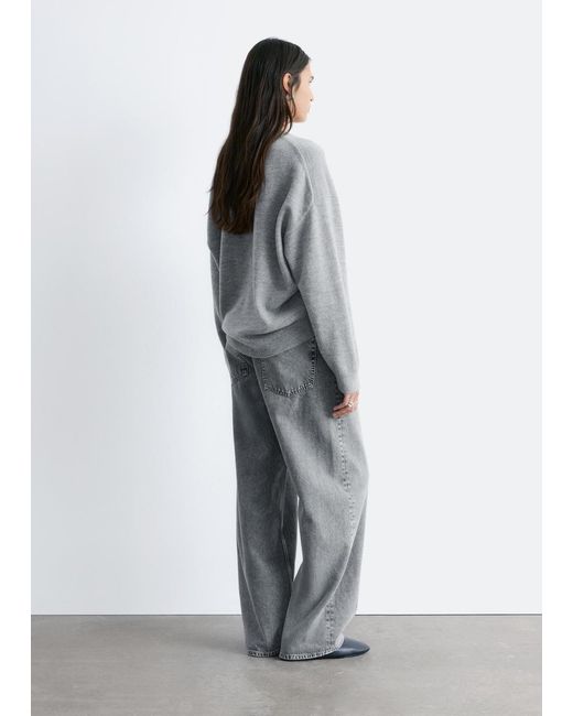& Other Stories Gray Oversized Knit Jumper