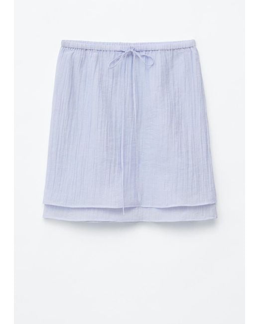 & Other Stories White Layered Mini Skirt