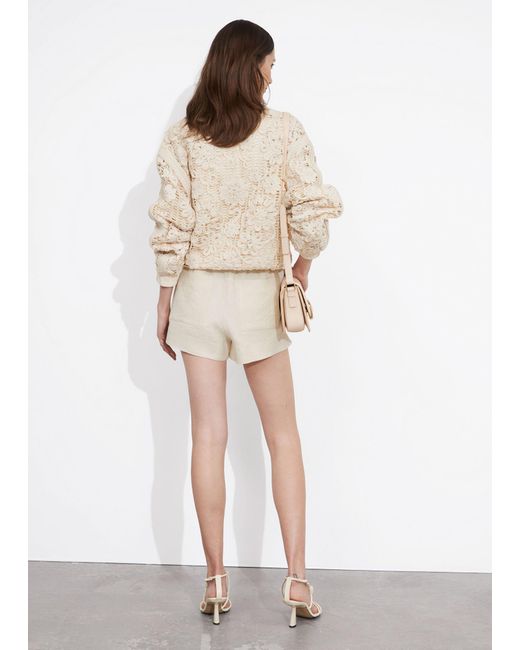 & Other Stories Natural Jacquard-Shorts