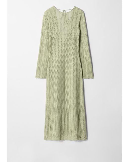 & Other Stories Women's Green Pointelle-Knit Midi Dress -  www.ice4pros.com.br
