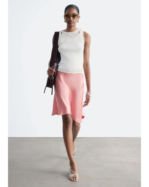 & Other Stories Pink Double-Layer Tank Top