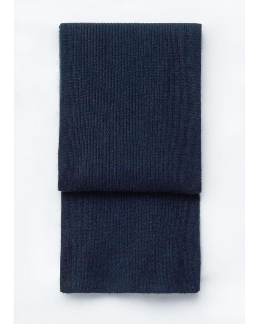 & Other Stories Blue Cashmere Knit Scarf