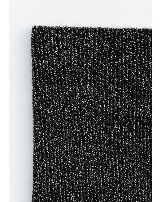& Other Stories Black Knee-High Glitter Socks
