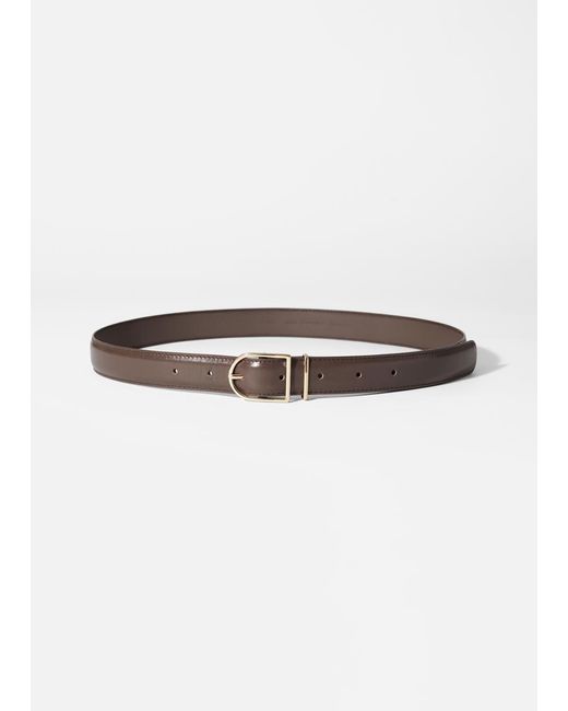 & Other Stories White Leather Belt