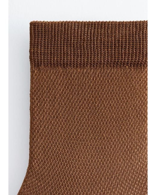 & Other Stories Brown Mesh Socks