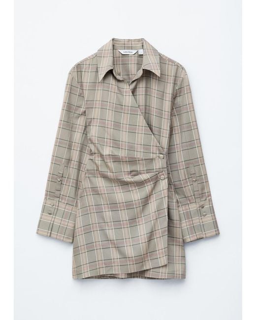 & Other Stories White Wrap Shirt Mini Dress