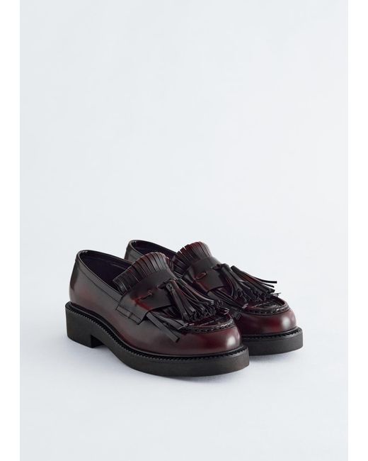 & Other Stories Black Chunky Leather Loafers