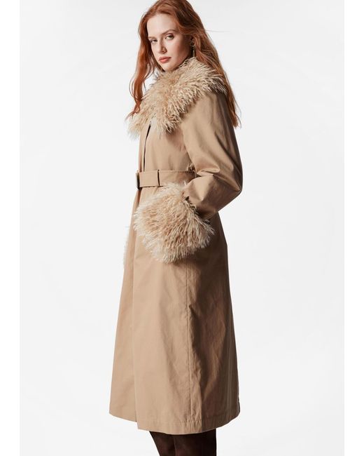 Manteau À Col En Fourrure Synthétique & Other Stories en coloris Natural