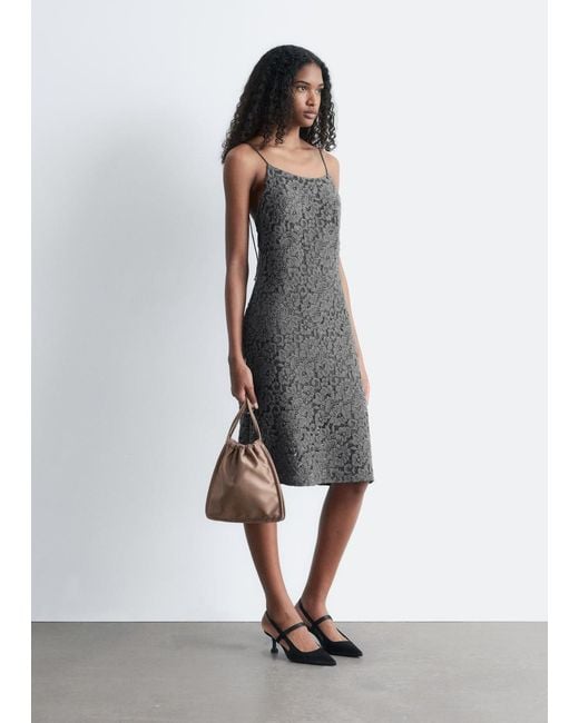 & Other Stories White Lace Midi Dress