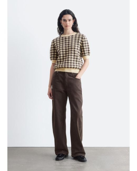 & Other Stories Yellow Mohair Blend Top