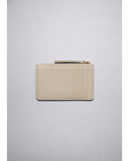 & Other Stories White Leather Card Wallet