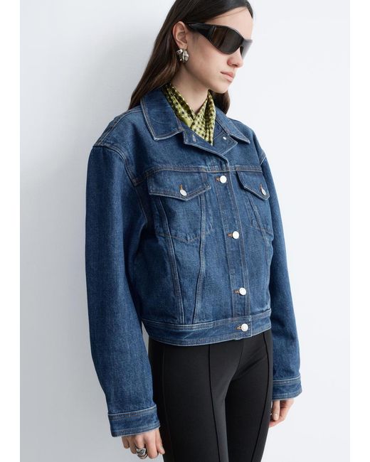 & Other Stories Blue Cropped Denim Jacket