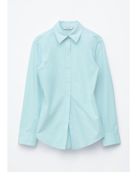 & Other Stories Blue Tapered Cotton Shirt