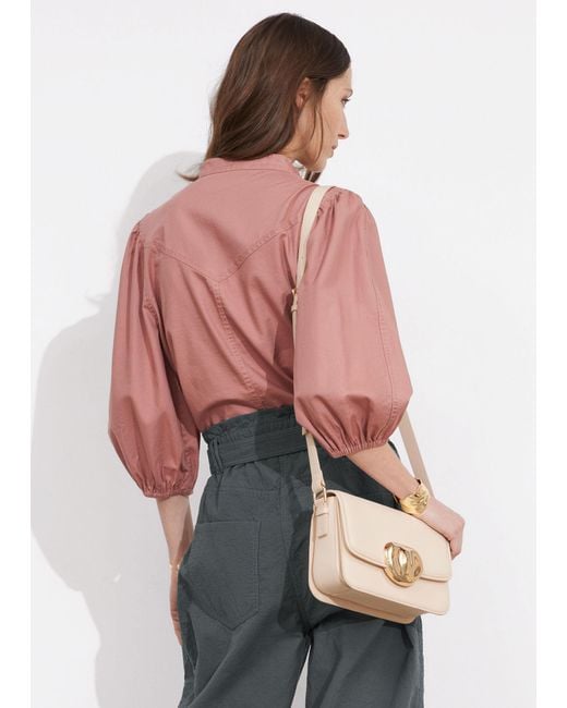 & Other Stories Pink Collared Blouse