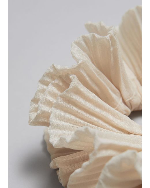 & Other Stories Natural Pleated Hair Scrunchie