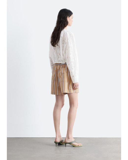 & Other Stories White Lace Blouse