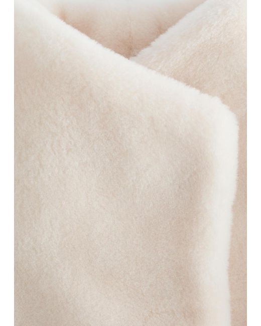 & Other Stories Natural Faux Fur Jacket