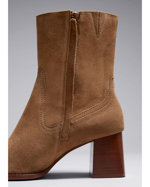 & Other Stories Brown Classic Leather Ankle Boots