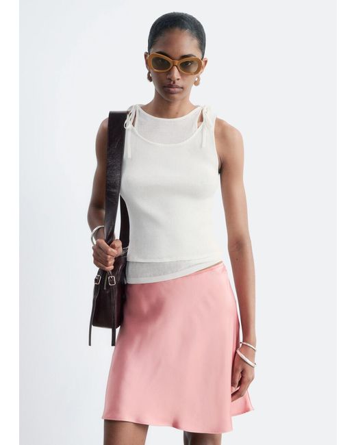& Other Stories Pink Double-Layer Tank Top