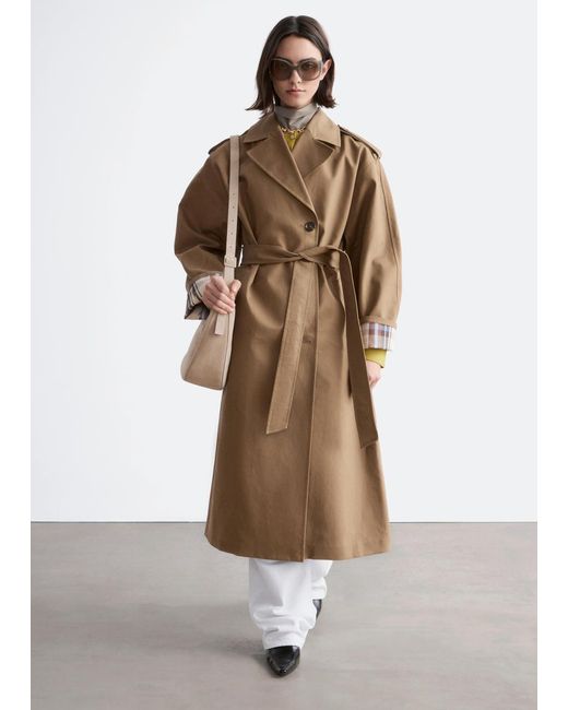 & Other Stories White Belted Trench Coat