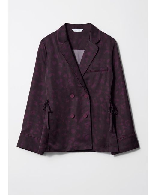 & Other Stories Natural Double-Breasted Shirt Blazer