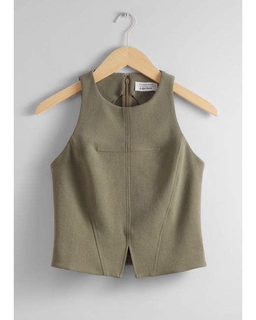 & Other Stories Natural Tailored Tank Top