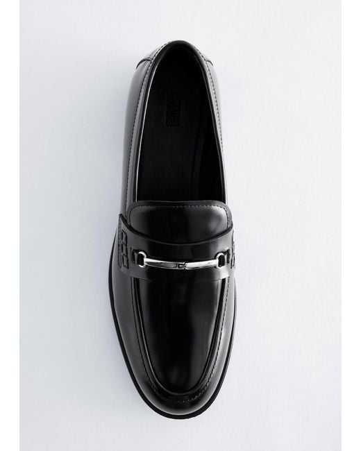 & Other Stories White Horsebit Leather Loafers