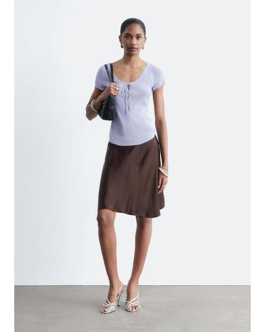 & Other Stories White Tie-Front Top