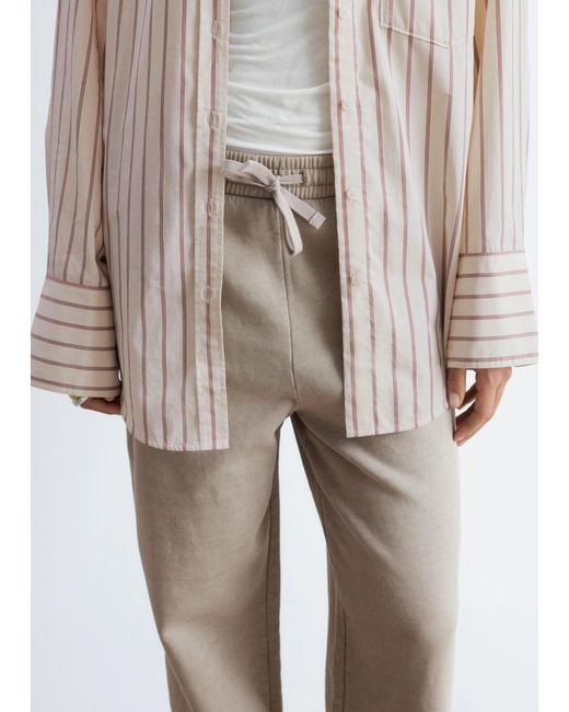& Other Stories White Oversized Joggers