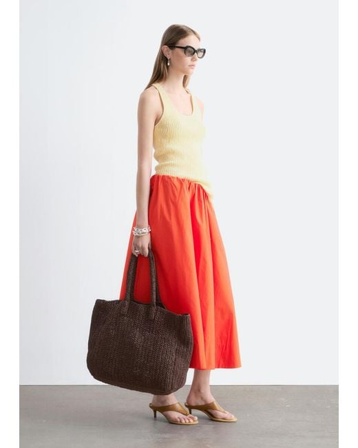 & Other Stories Red Cotton Racerback Top
