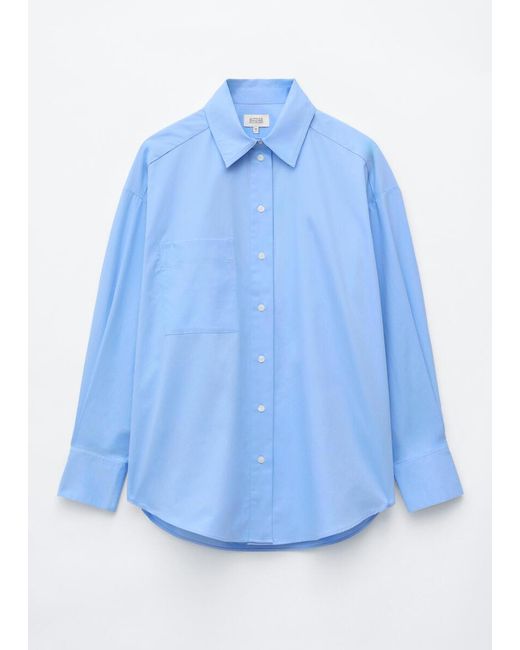 & Other Stories Blue Oversized Cotton Shirt
