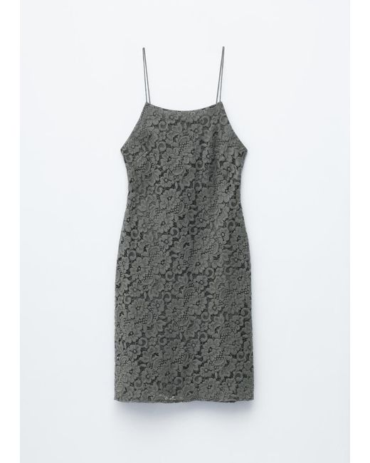 & Other Stories White Lace Midi Dress