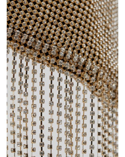 & Other Stories Natural Rhinestone Studded Clutch Bag