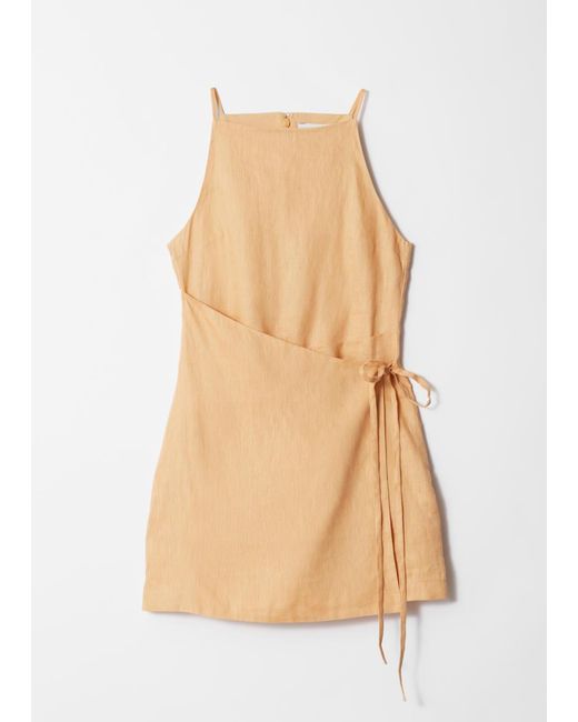 & Other Stories White Linen Mini Dress