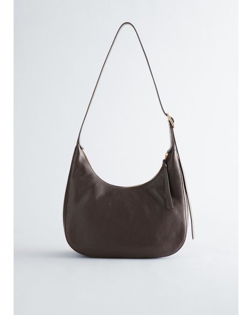& Other Stories White Crescent Crossbody Bag