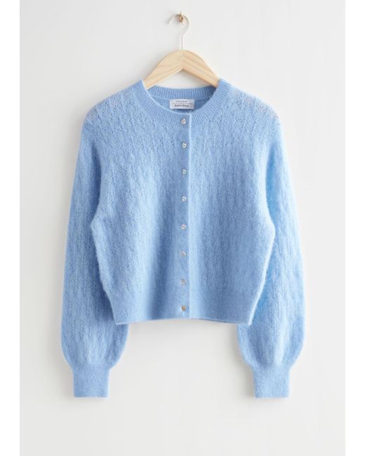 Wool Heart Button Knit Cardigan 