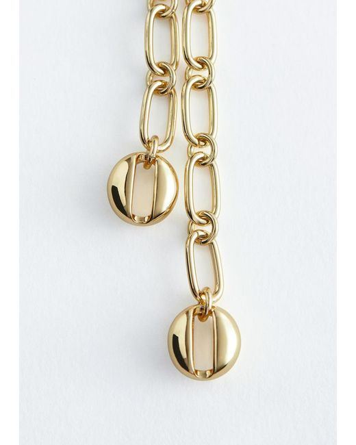 & Other Stories Blue Bold Layered Chain Necklace