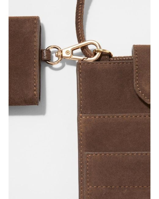 & Other Stories Brown Phone Pouch