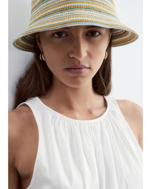 & Other Stories White Double Hoop Earrings