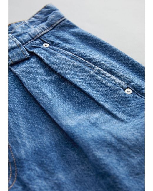 & Other Stories Blue Relaxed Wide Jeans