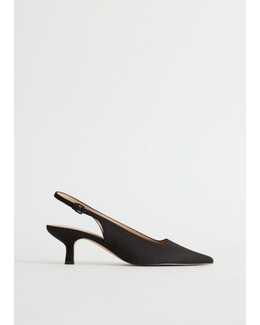 & Other Stories Pointed Slingback Pumps in White | Lyst