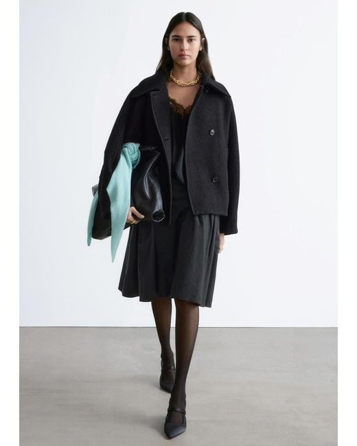 & Other Stories White Oversized Wool Jacket