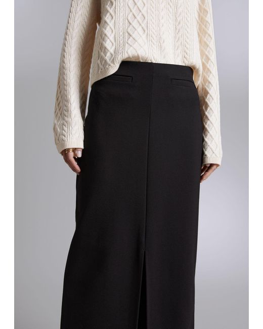 & Other Stories White Pencil Maxi Skirt