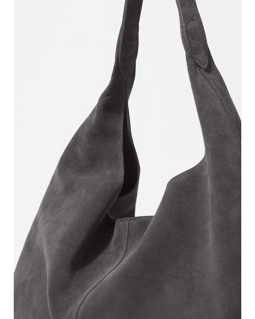 Grand Sac Cabas En Daim & Other Stories en coloris Black