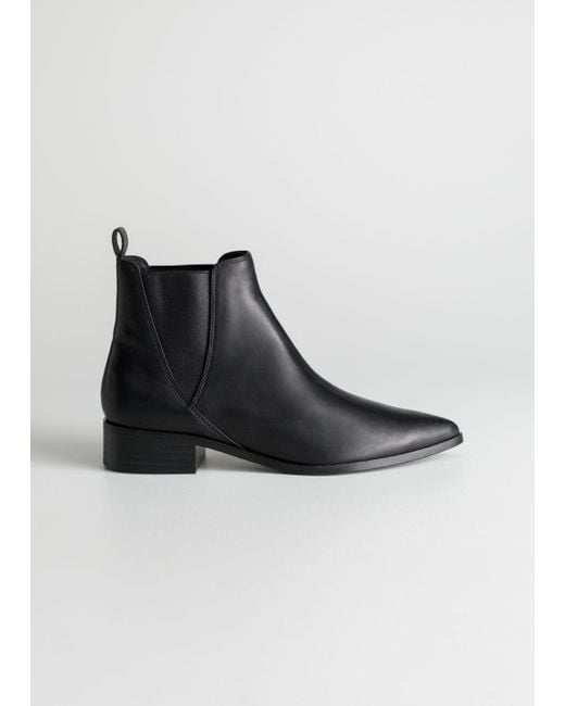 leather chelsea boots & other stories