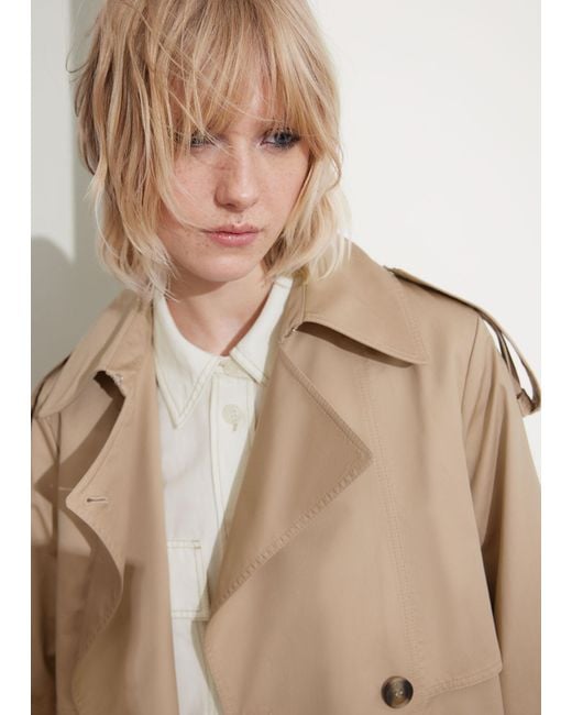 & Other Stories Natural Buckle-belt Trench Coat