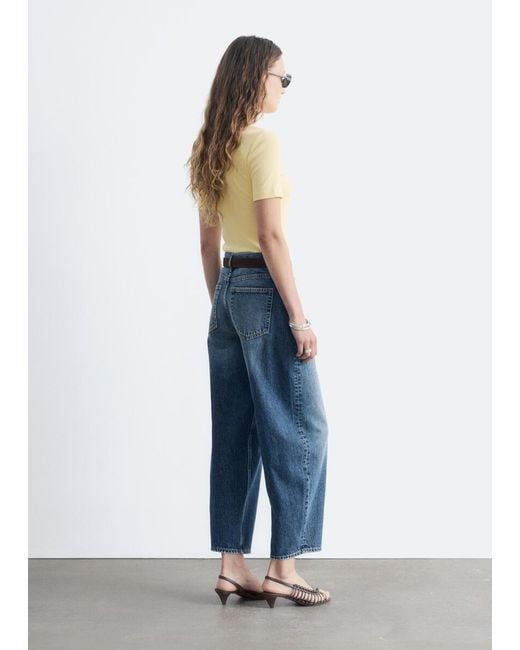 & Other Stories Blue Ribbed T-Shirt