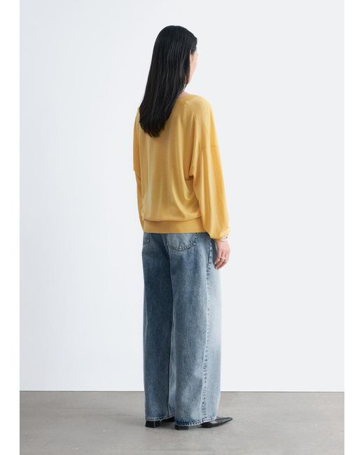 & Other Stories Blue Oversized Merino Wool Jumper