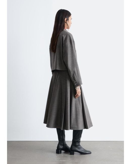 & Other Stories Gray Short Wool Jacket