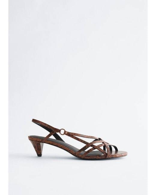 & Other Stories White Strappy Leather Sandals